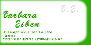 barbara eiben business card